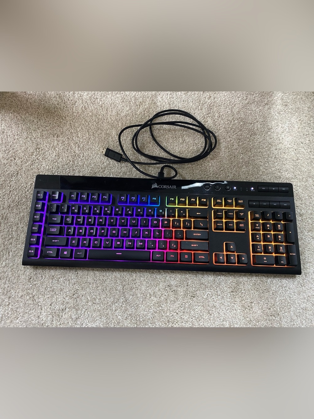Corsair Black Gaming Keyboard - Picture 2 of 5